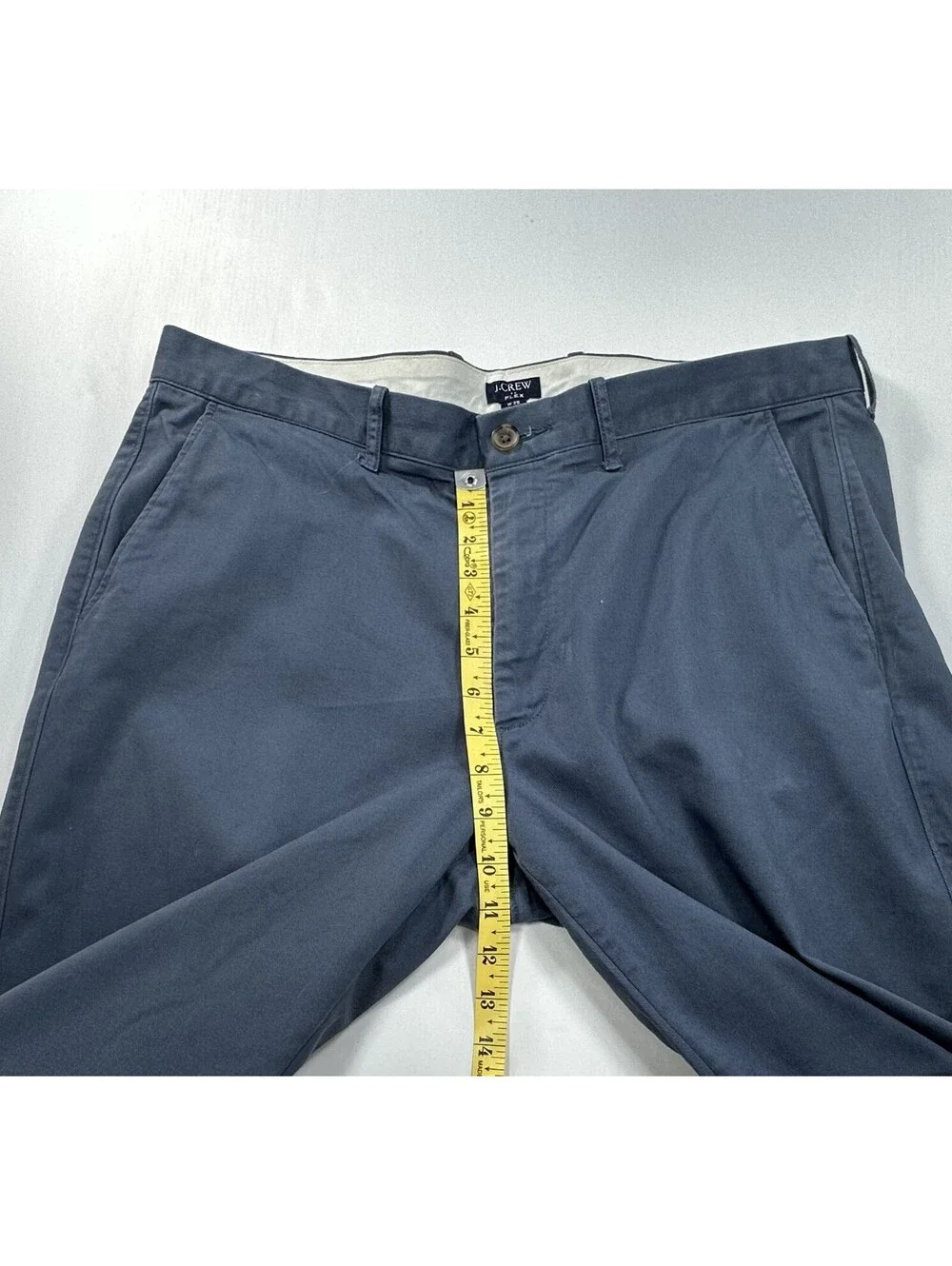 J Crew Flex Straight Fit Flat Front Chinos Blue Mens 35/32